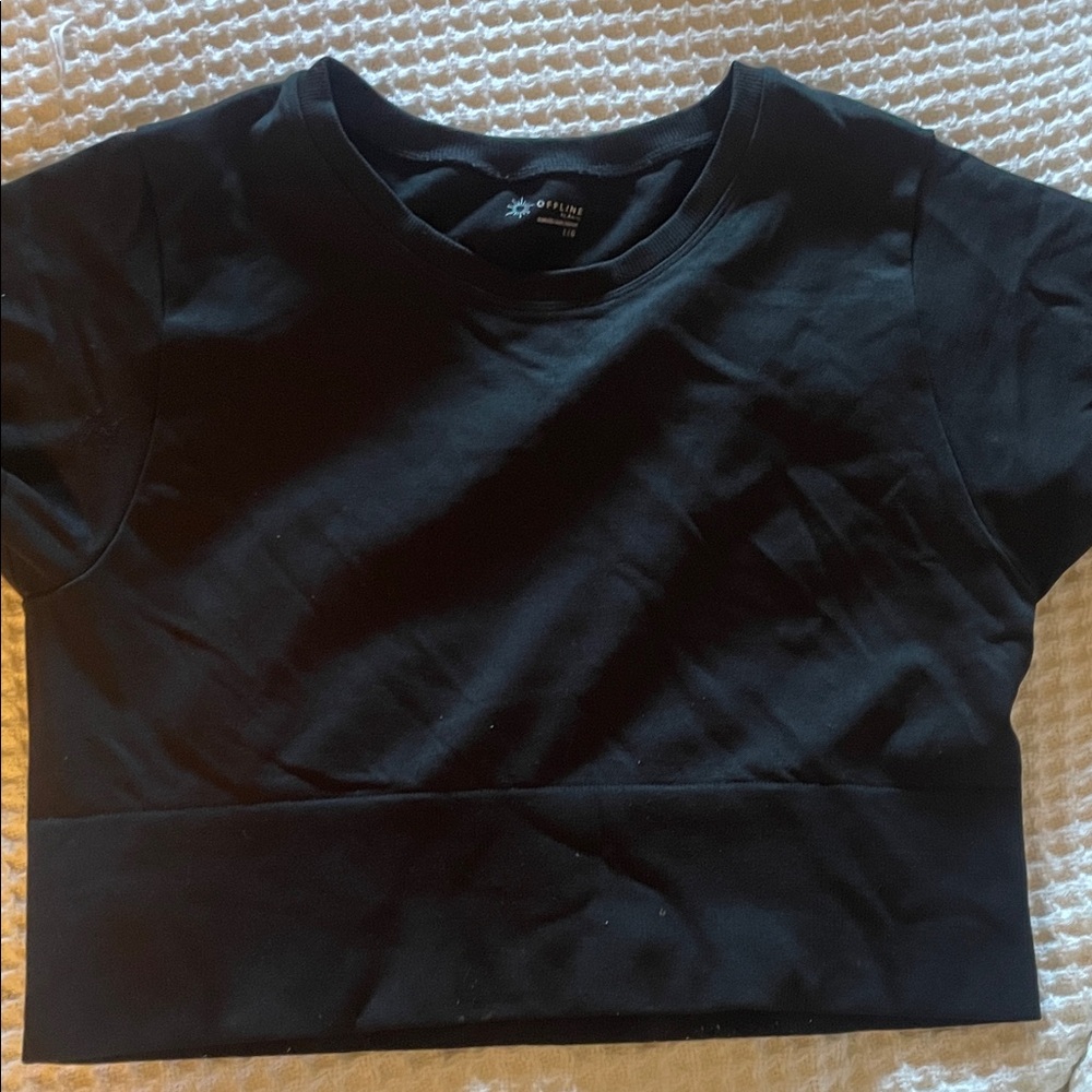 Aerie Black Crop Top